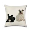 Cartoon Printed Pillow Case Cotton Linen Franch Bulldog Pillowcase Decorative Pillowcases Cover For Car Home