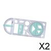 2x Multifunctional Geometric Ruler Drawing Template Supplies Measuring Stencil