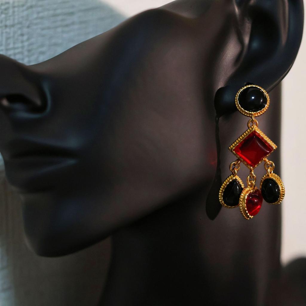 Classic Women Girls Fashion Elegant Lady Vintage bracelet ring Crystal Jewelry Necklace Earrings Ear Clip