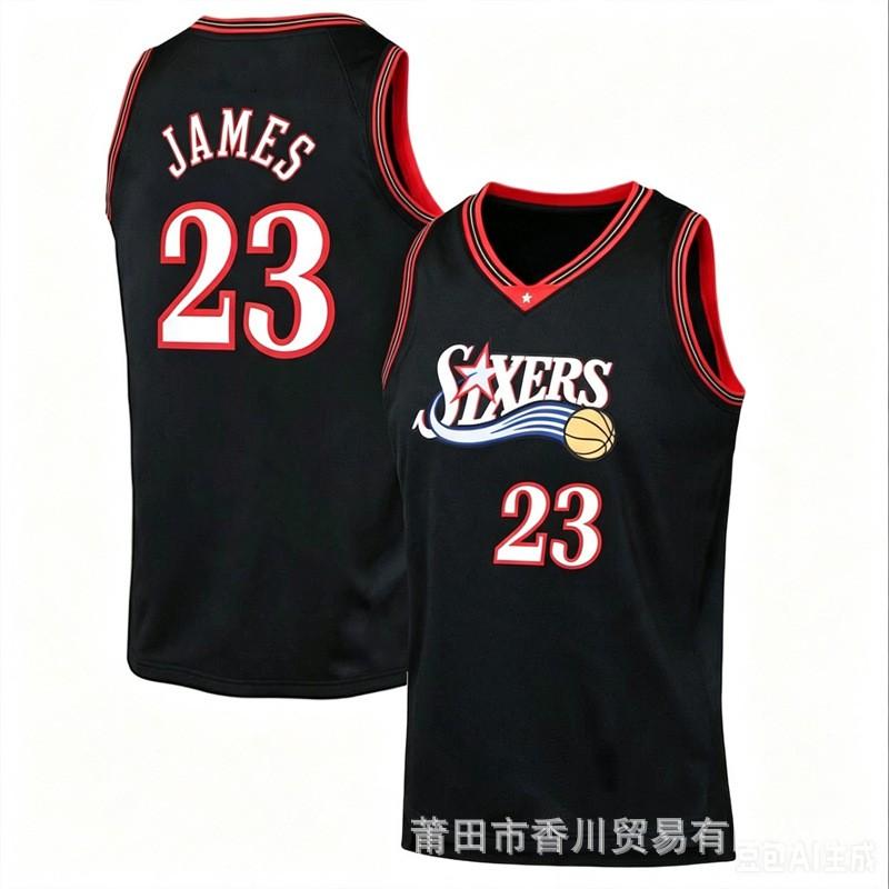 Camisa de Basquete Masculina NBA Time Roupa de Fã Philadelphia 76ers Lakers Nets Clippers Warriors Estilo James Algodão Roupa Esportiva
