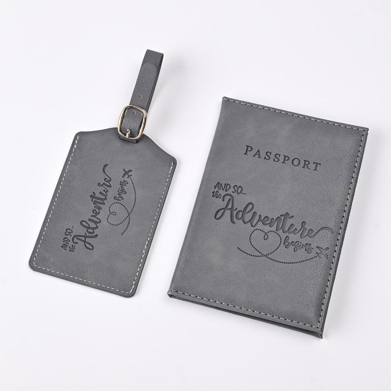 Reisepasshülle mit Kartenfach, Kunstleder, Heißprägung, Reisebrieftasche, schwarze Dokumentenhüllen für unterwegs