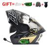 Bluetooth-Enabled Full Face Motorcycle Helmet With Dual Visors DOT 3C Certified All-Season Flip-Up Design Men Women