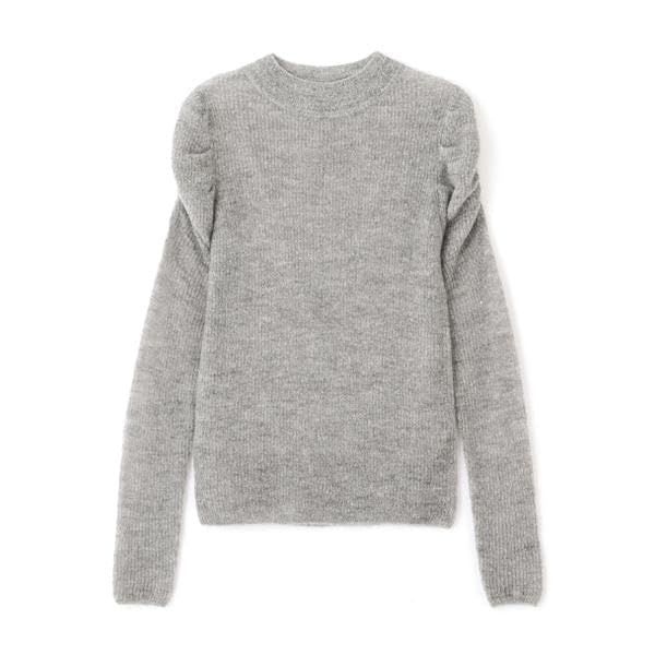 Jill by Jill Stuart Women's Mohair Con Hairy Sheer Sweater, White