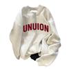 Oversized Vintage Fleece-Lined Crew Neck Sweatshirt - 450G Heavyweight, Autumn/Winter Streetwear