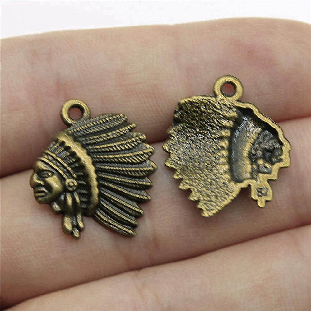 Charms Egipski Faraon Szef Wisiorki Vintage Biżuteria Materiały QC048