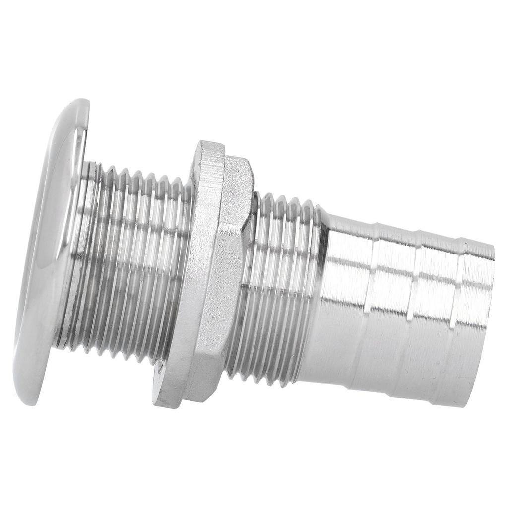 Water Drainage Plug Thru Hull Fitting 1in Outlet 316 Stainless Steel Corrosion Resistant for Marine Boat Yacht