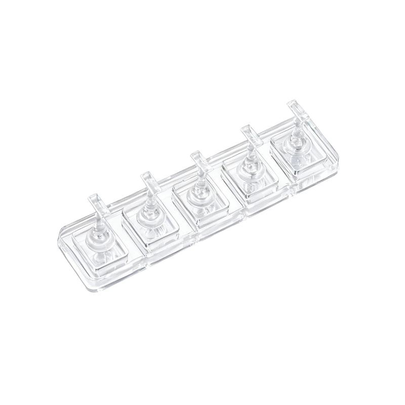 5/10Pcs Transparent Non-Magnetic Nail Display Stand For Acrylic Fake Nails Display Board For Manicure Salon Practice Holder Tool