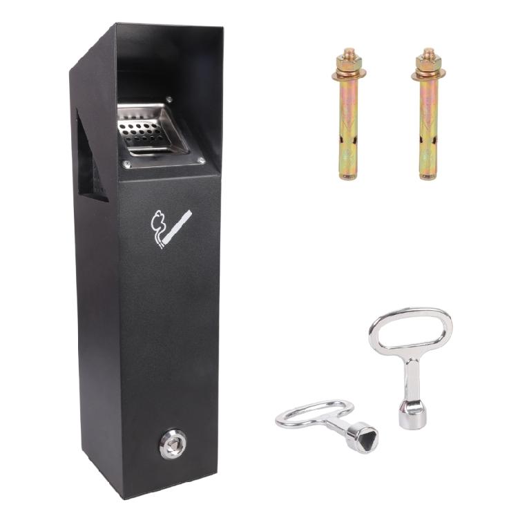 Durable Outdoor Mounted Trash Bin Weatherproof Bottom Opening Allows Fast Cleaning Includes Screws Simple Assembly