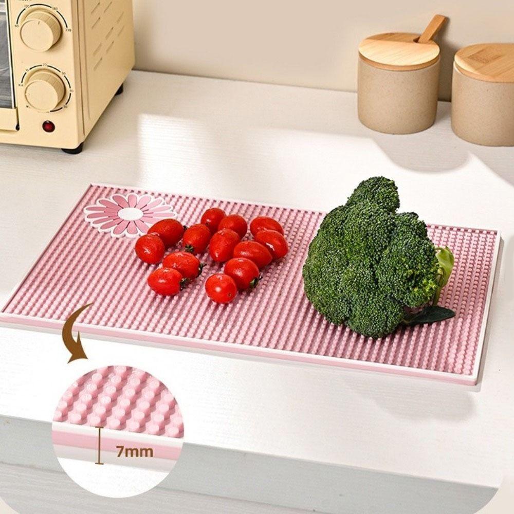 Foldable Coffee Drain Mats Soft Rubber Heat Insulation Pad Durable Kitchen Drain Mat for Home