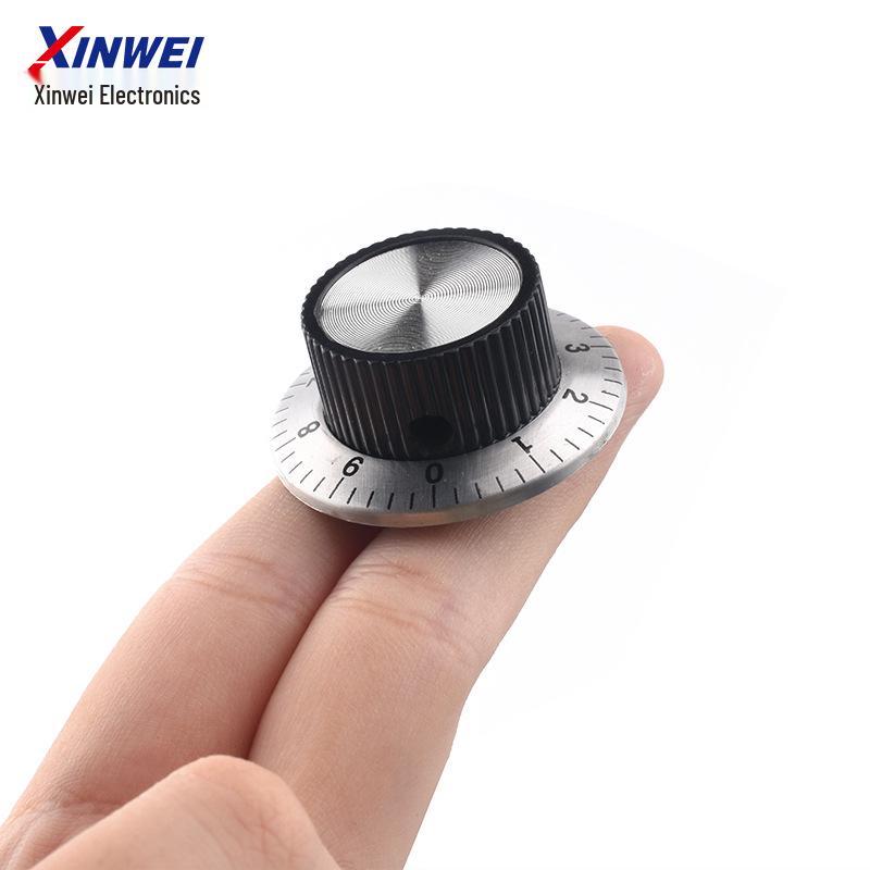 Numbered Scale Metal Face Potentiometer Knobs C1 C2 C3