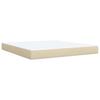 Box Spring Bed with Mattress Cream 180 x 200 cm Fabric