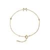 925 Sterling Silber Initiale 26 Buchstaben Alphabet Monogramm Gold Name Armband Kristall Cz Zirkon Modischer Schmuck