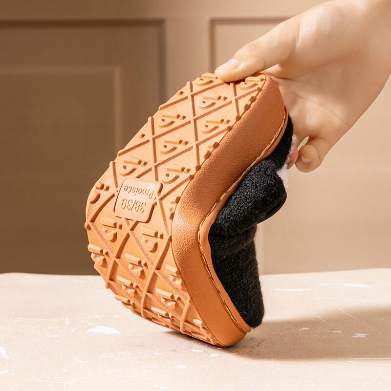 Damskie modne klapki na platformie z koturnem z poduszką z pianki memory - miękka tkanina i antypoślizgowa podeszwa Tpr, wygodne w noszeniu, odpowiednie do domu, sypialni