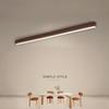 Nordic Style Living Room LED Linear Ceiling Light Hallway Long Ceiling Lamp Liner Lamp Natural Wood Finish Balcony Light