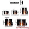 Set Of 2 Flat Printing Curtains Without Rod Cozyhearth Popular Versatile Polyester Fabric Curtain Semi Sheer Made