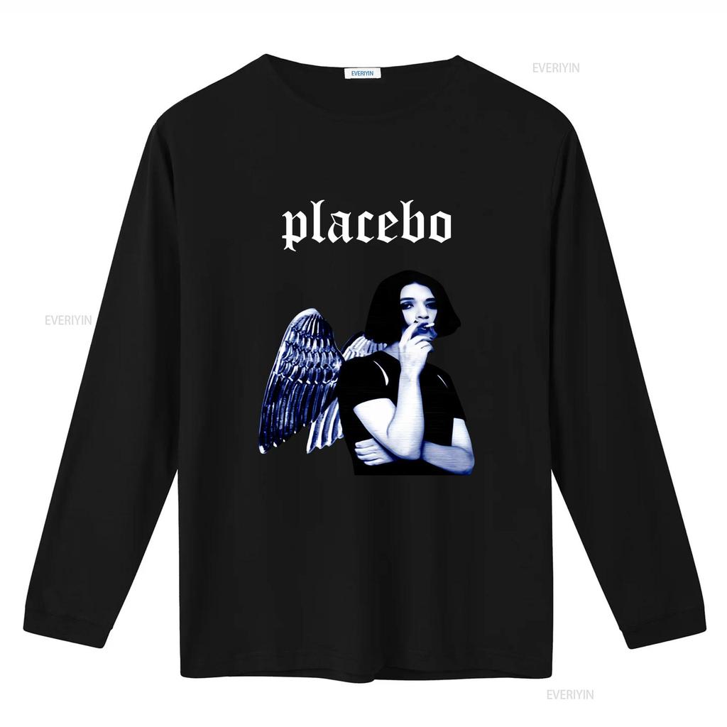 New Placebo Rock Band T Shirt for Fans with Angel Wings Print S 5XL BI04123 Vintage Washed Fashion Graphic Designer Clothes