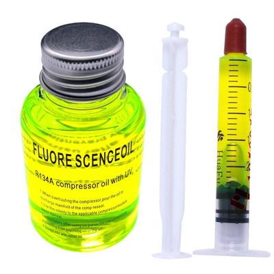 Leak Detection Oils Fluorescent for Car Air Conditioning Refrigerant Leak Detector Agent Long Lasting Detection Agent for Truck