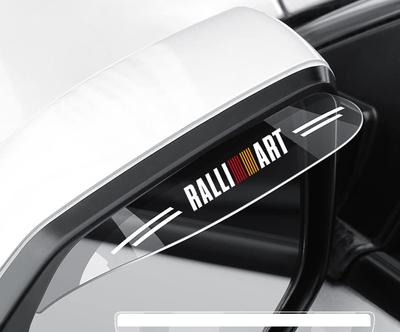 Mitsubishi RALLIART Side Mirror Rainproof Snowproof Sticker Visor Shield Easy Installation Transparent Durable (Mitsubishi) [Product]