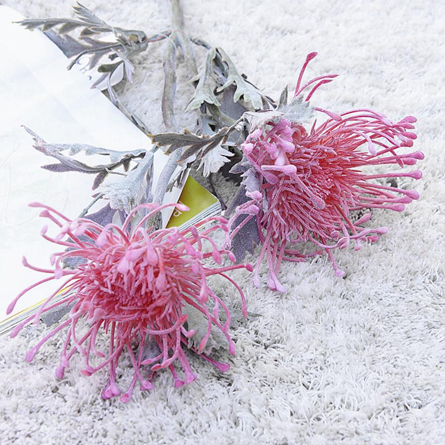 Künstliche Blumen, kurzer Zweig, Krabbenklaue, 2 Gabeln, Nadelkissen, Weihnachtsgirlande, Vase für Zuhause, Hochzeitsdekoration, künstliche Bepflanzung