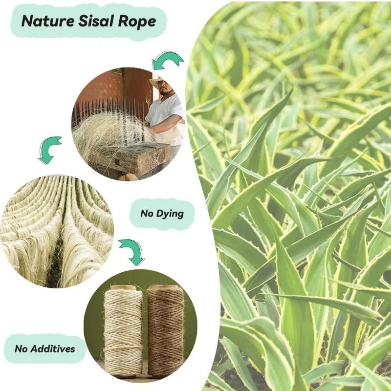 Rascador para Gatos Cuerda de Sisal DIY Rascador de Sisal para Gatos Cuerda Rascador para Gatos Árbol Rascador Protector de Muebles Rascador