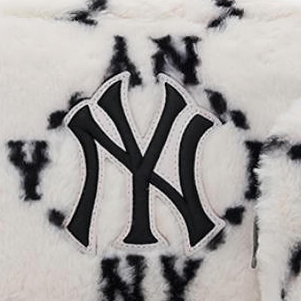 MLB Monogram Plush Combo Bag, Camera Bag, Shoulder Bag, Crossbody Bag Regular Unisex Cream White 3ACRM1026-50CRD