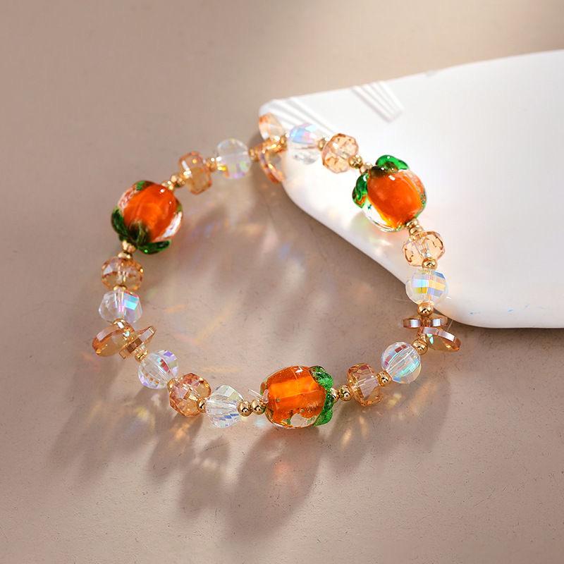 Auspicious Persimmon Ruyi Tassel Bracelet - Cultural Ornament