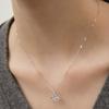 (925 Silver) Crystal Tie Necklace NZ2455