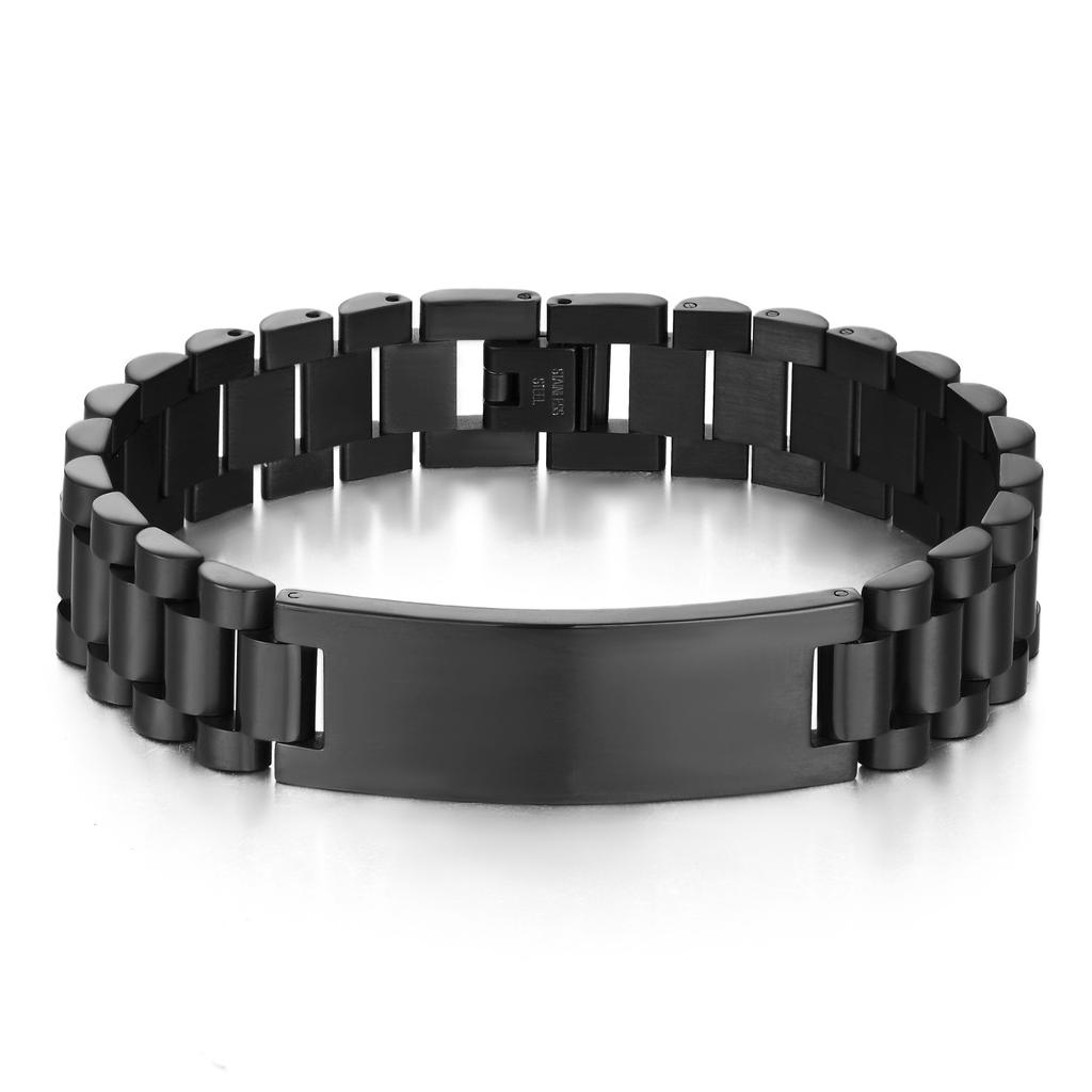 Titanstahlarmband, modisches und personalisiertes 15-mm-Edelstahl-Herrenuhrenarmband, Edelstahl-Paararmband