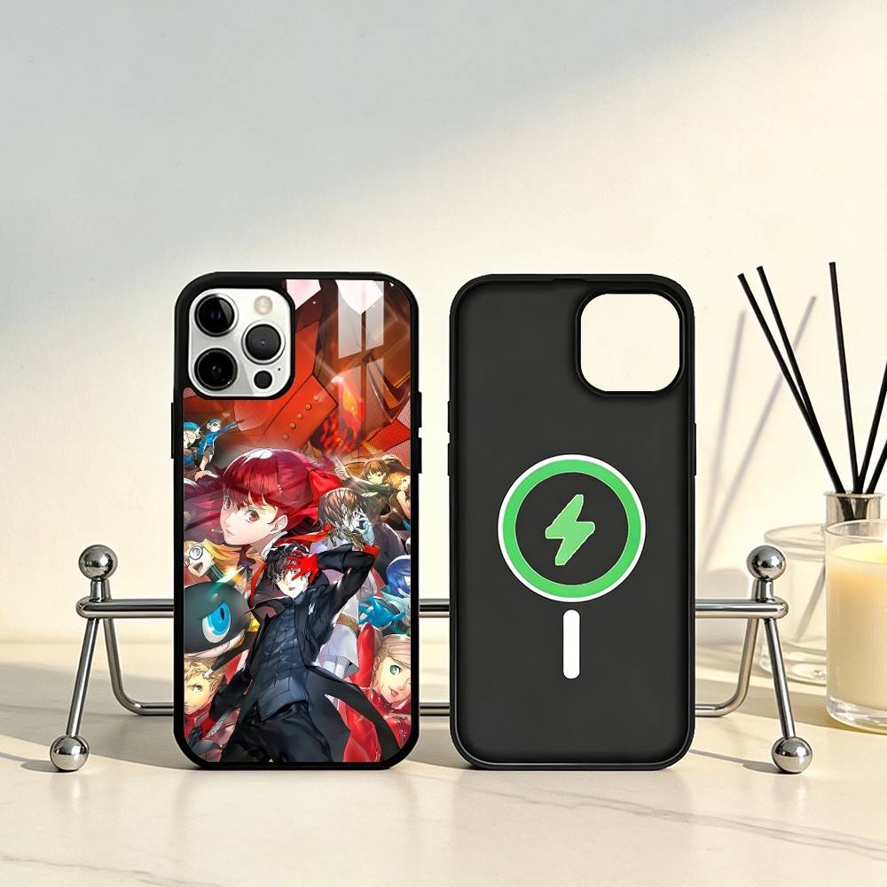 Game P-Persona 5 Phone Case For iPhone17,16,15,14,13,12,11 Plus,Pro Max Magnetic For Magsafe Wireless Charging