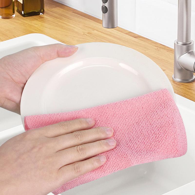 Microfiber Wash Cloth for Dishes,Multiuse Cleaning Rag 20x20cm,Kitchen Specific Dishwashing Cloth Disposable Cleaningcloth 20pcs/box,6 Box Mixed Color