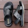 FashionBritish Style Brown Men's Dual-purpose Sandals for Home Commuting Work Cool Summer Camping Beach Shoes Non Slip for Men's