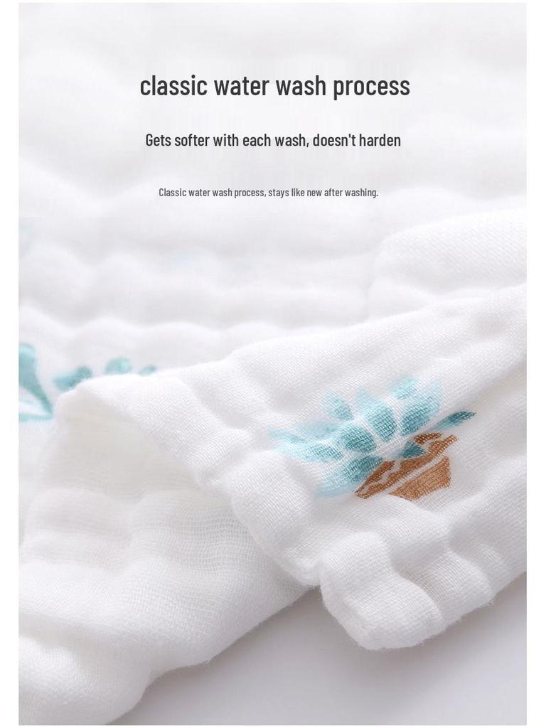 Superweiches sechslagiges Baumwoll-Babybadetuch & Puckdecke