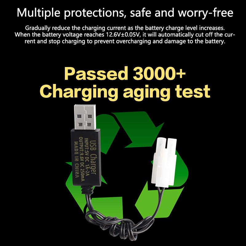 9.6V Charger Ket/2P Plug 250Ma Ni-Cd Ni-Mh Rechargeable Battery Pack Usb Charger