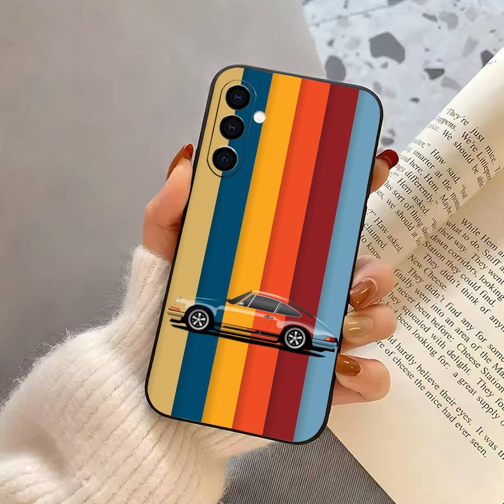 God of speed line cars Phone Case Black Silicone Soft For Samsung Galaxy A73,A72,A71,A70,A53,A52,A51 Samsung a53 5g