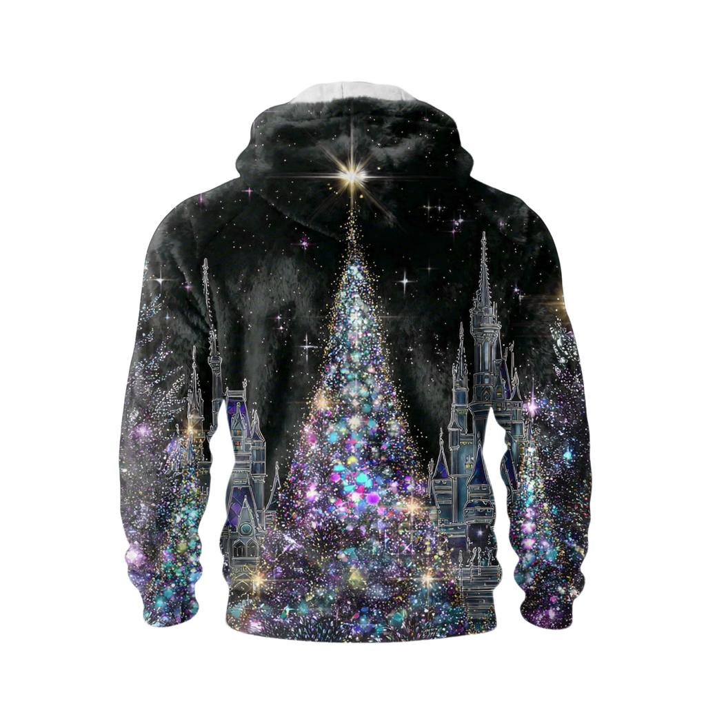 Men's Long-Sleeve Casual Flannel Hooded Sweatshirt