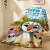 Puffin Rock Cartoon Throw 240G Flannel Blanket, Suitable For Sofas, Beds, Offices,  Exquisite Gift Blankets