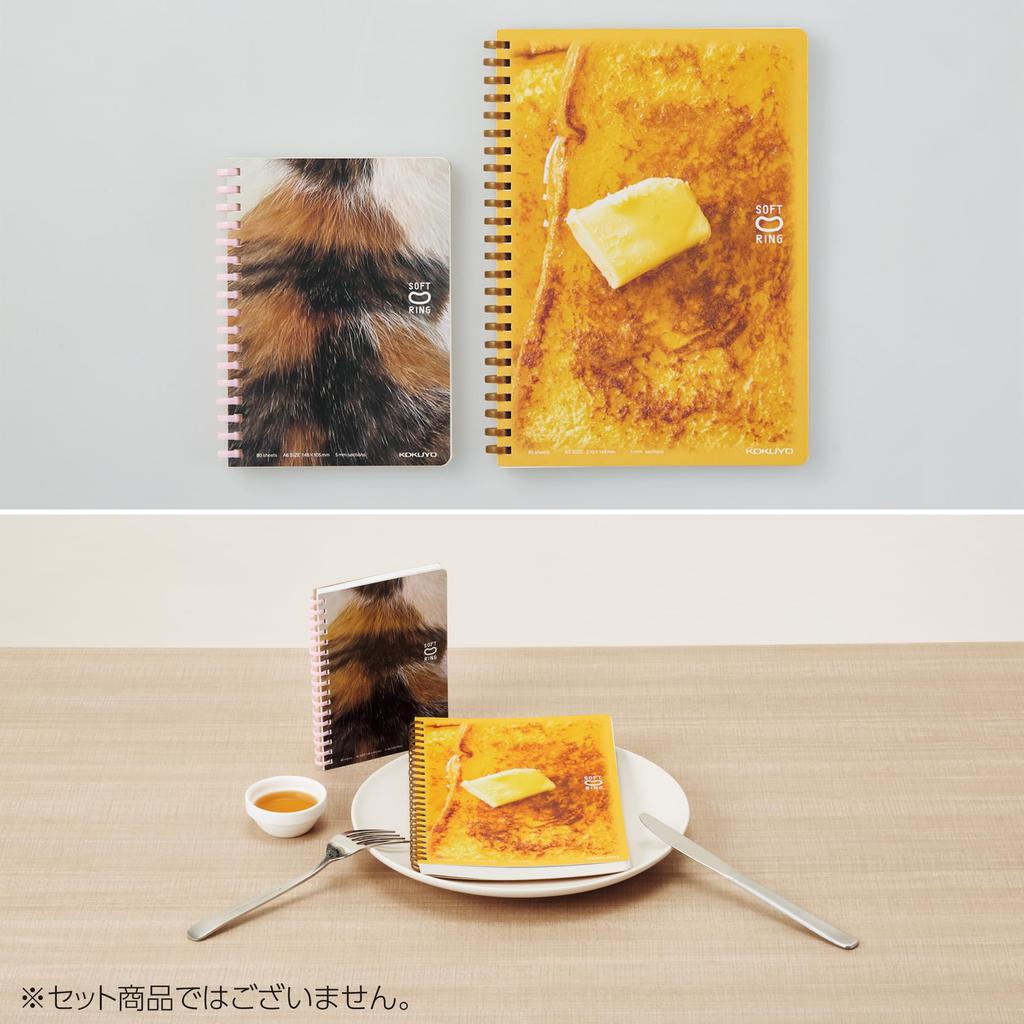 KOKUYO Soft Ring Notebook 10th Anniversary Squishy Kitten A6 5mm Grid White Cat Edition (SU-SV358S5-L1-4)