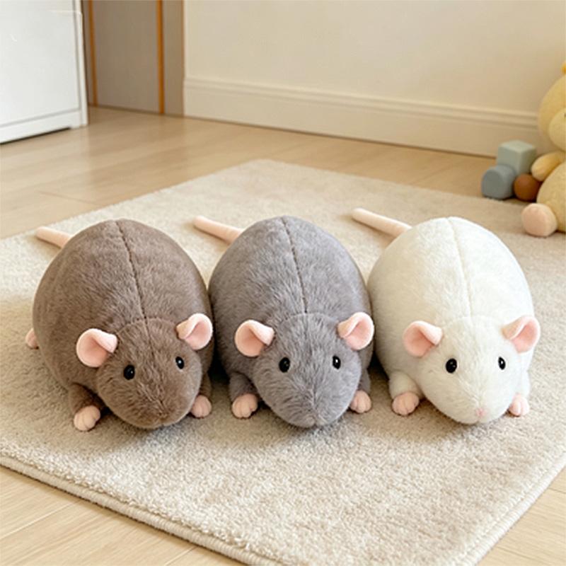 Poupée Souris 35/50cm Dessin Animé Fleur Surdimensionnée Branche Rat Poupée Peluche Douce Figurine Animale Cadeau Enfant Anniversaire Jouet Chat Animal de Compagnie Cadeau Festival