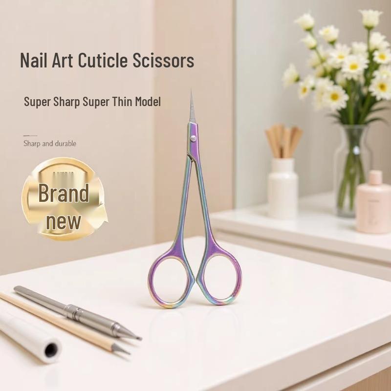 Russian-Style Stainless Steel Cuticle Nippers & Eyebrow Trimmers - Pointed Tip Beauty Scissors