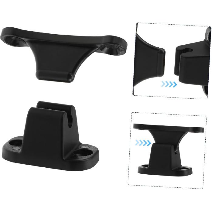 2pcs RV Door Holder Black T-Shaped Nylon Retainer Kit Camper Door Latch Stop Catch for RV Motorhome Trailer Easy Installation Accessories