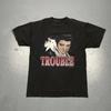 ELVIS PRESLEY TROUBLE Licensierad Grafisk T-shirt för Vuxna Herrar Medium Musik