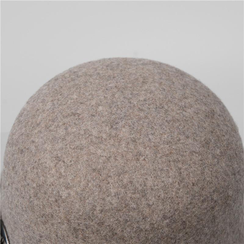 Hat Women's New Autumn and Winter Show Small Temperament Wool Top Hat Medium Woolen Hat Retro