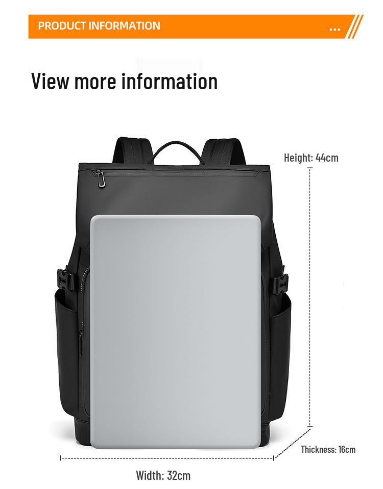 Men's Water-Resistant Casual Backpack - Large Capacity, Double Pocket, Multifunctional, Lightweight Fashion Laptop Bag