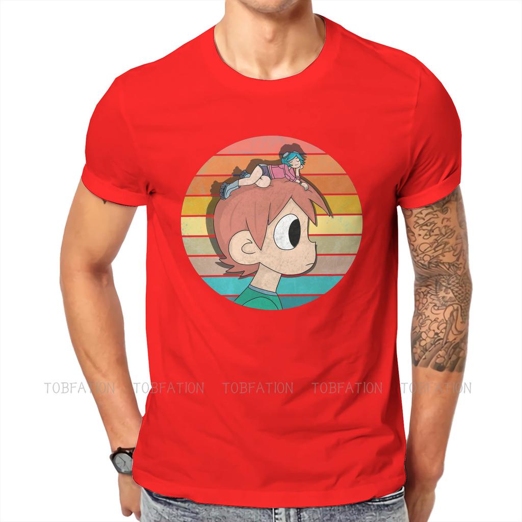 Good Newest Tshirts Scott Pilgrim Vs The World Movie Men Harajuku Fabric Streetwear T Shirt Round Neck Oversized