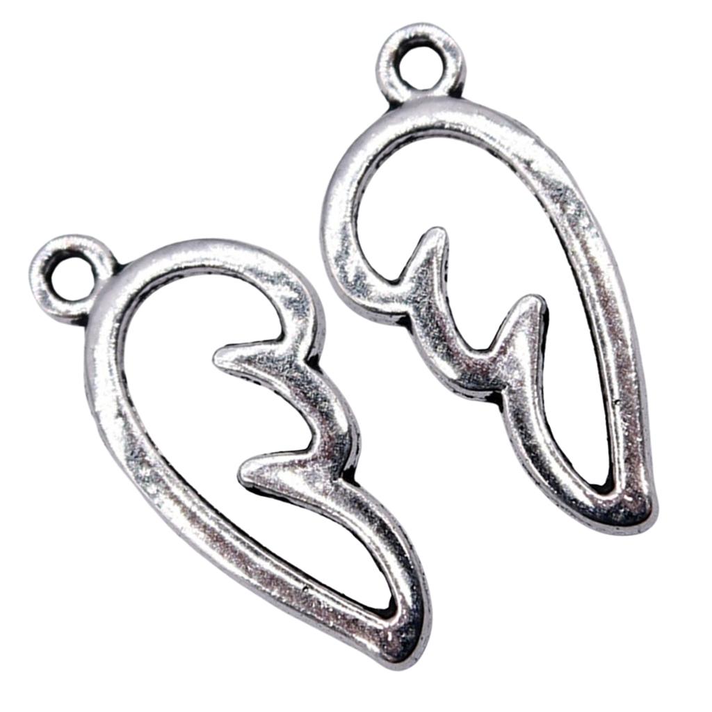 Sett med 80 antikkfargede legeringsanheng med sjarm Stilige englevingeanheng Smykkefremstillingsutstyr DIY Smykkedeler