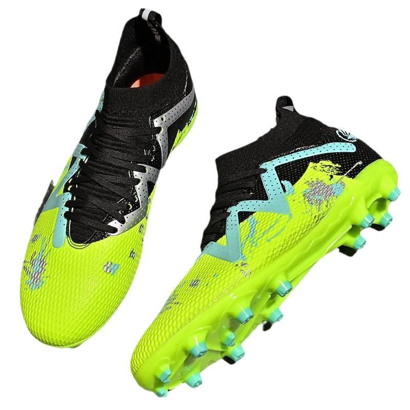 Football shoes Men's high-top broken nails Middle-aged children's students Youth men's competition training shoes AG training shoes