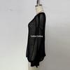 European & American Women's Sexy See-Through Loose Pullover Cardigan – Long Sleeve, Round Neck, Solid Color, Fashion Sun Protection