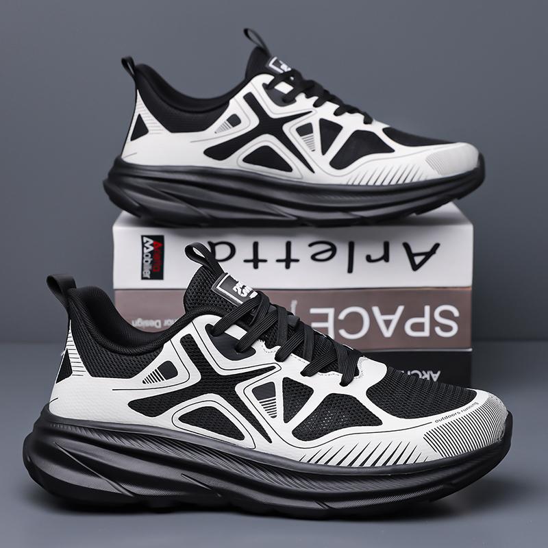 Hot Selling Fashionable Mesh Lightweight Mens Sports Shoes Breathable Racing Travel Running Shoes Flexible Support Walking Shoes