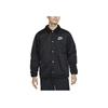 Nike Solid Logo Print Polo Jacket Men Jackets Black DQ4192-010