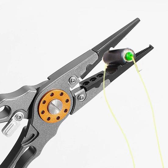 Aluminum Alloy Fishing Pliers Ergonomic Handle Portable Multifunction Ring Opener PE Line Cutter Hooks